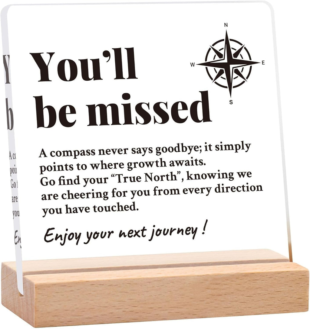 You Will Be Missed Compass Plaque